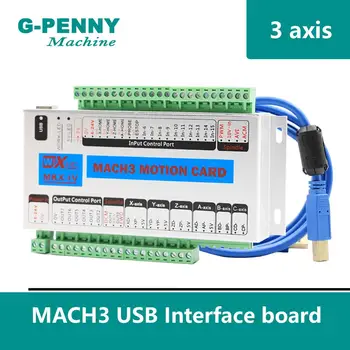 

Free Shipping 3 Axis MACH3 USB Controller CNC Motion Control Card frequency 2000Khz support stepper motor , servo motor. XHC