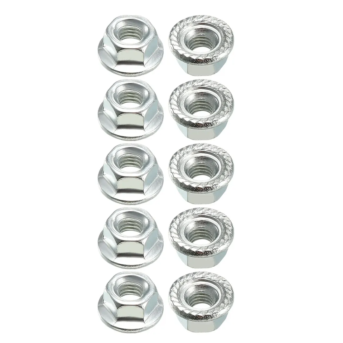 

uxcell Carbon Steel Serrated Flange Hex Lock Nuts M3(10 pcs)