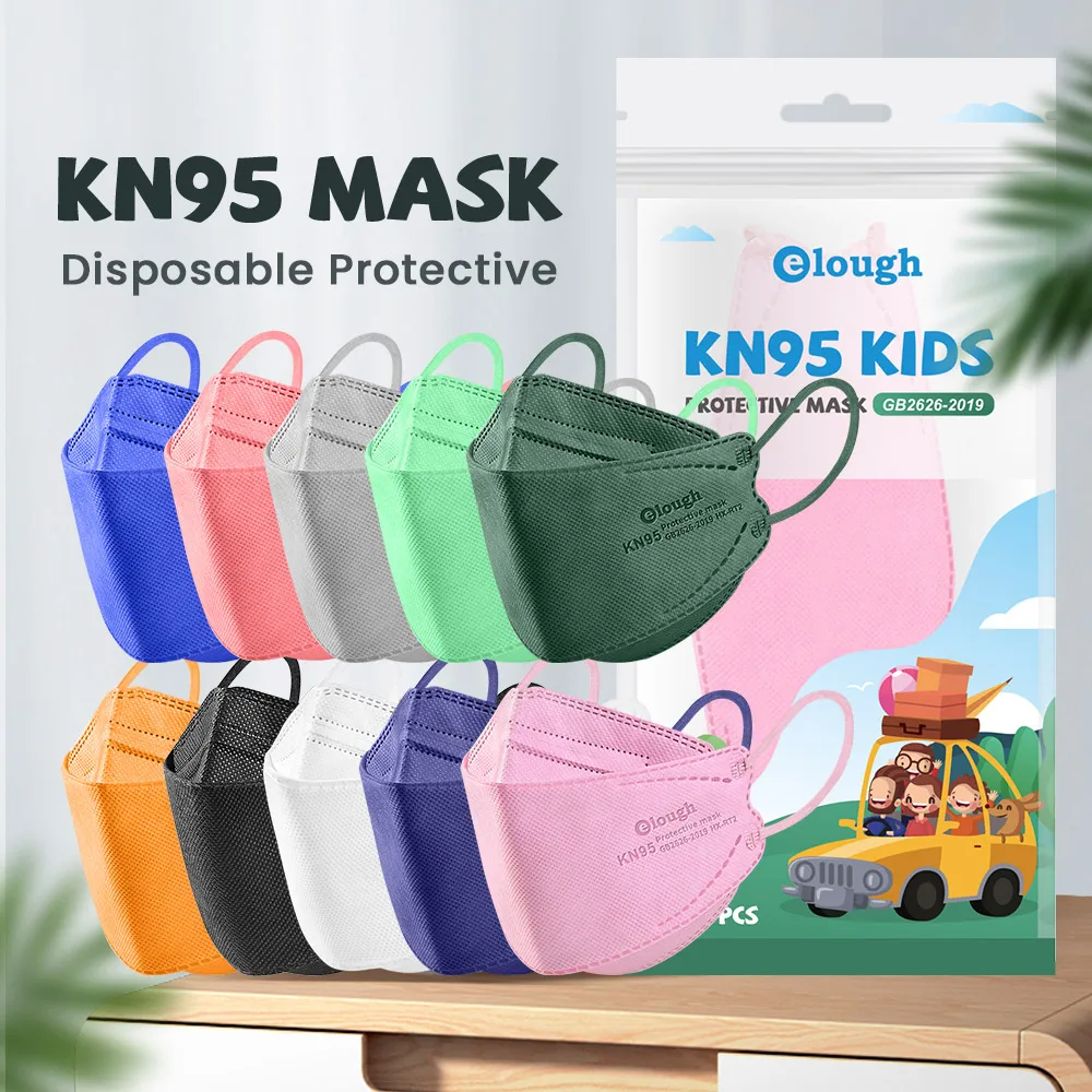 Elough цветные маски FFP2 дети Рыба Детские KN95 CE FPP2 Homologada Infantil FFP2mask детская маска для