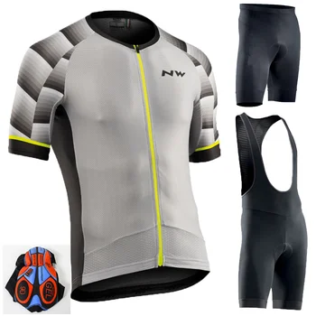 

NW 2019 cycling t-shirt for men North wave Summer, short sleeve set, breathable shorts, bike clothes, Gel pad clothes