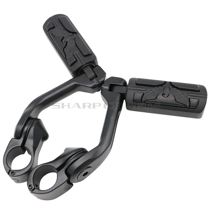 J-Black 32 мм 1,2" мотоцикл Highway Bar зажим защита двигателя мотоцикла подножки крепления чехол для Triumph Honda Yamaha Kawasaki Suzuki Norton - Цвет: J-Black
