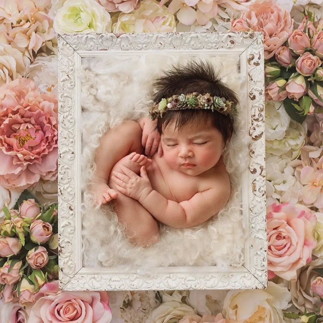 cute baby girl hand-made headwear various succulents newborn photography props creative headband accessory flower hair baby girl headband newborn photography props flower headbands hair accessories studio photo infant headwear headress