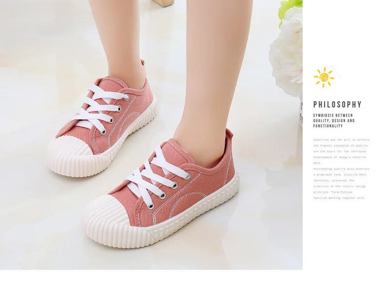 Fashion Kids Shoes Unisex Boys Girls Sneakers Children Casual Canvas Shoes For Big Boy Girl Candy Colors Soft Breathable 27-38