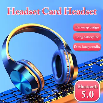 

T5 Bluetooth 5.0 Wireless Headset In-ear HiFi Noise Canceling Gaming Headphone With Microphone Support TF Card