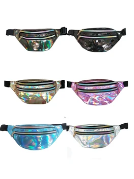 

2020 New Free Shipping Holographic Fanny Pack Shiny Metallic Color Sport Waist Pack Belt Bum for Festival Travel Party Date