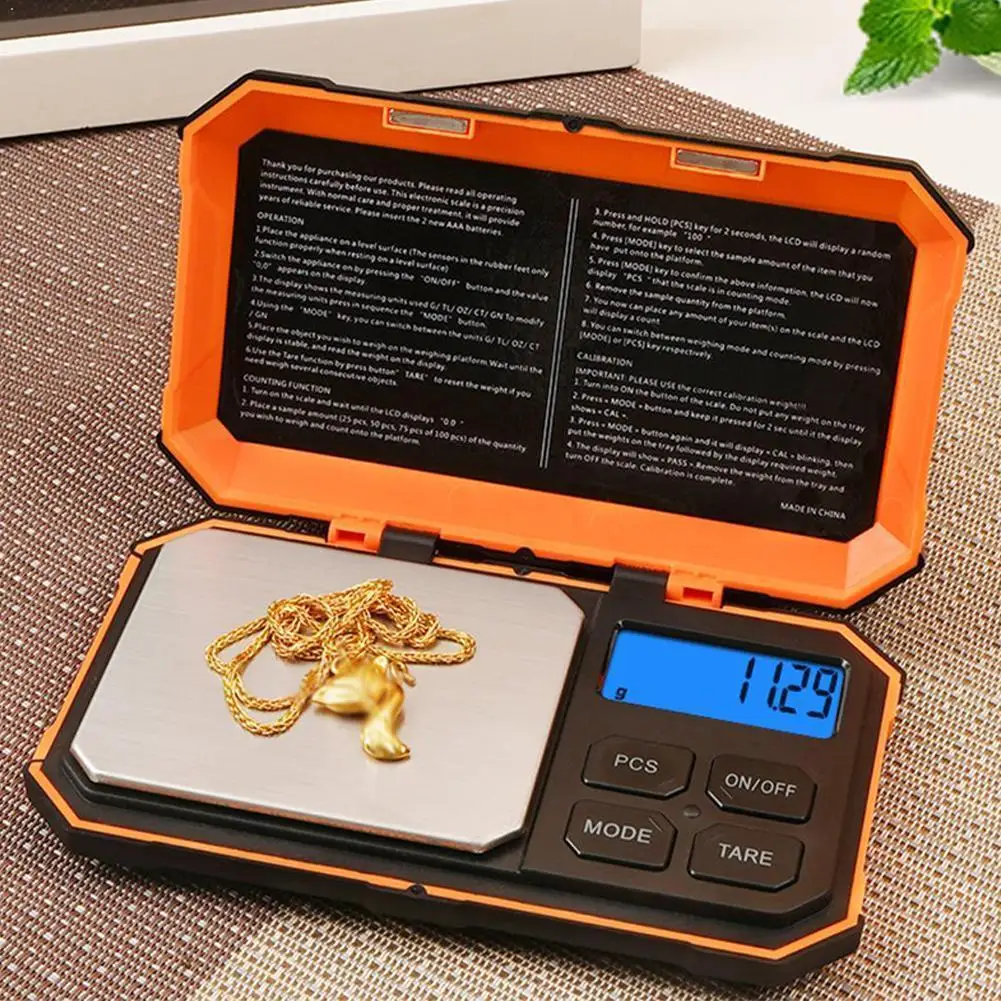 Digital Mini Scale 200g 0.01g Pocket Scale with 50g Weight Electronic Scale Calibration For Food Tablets Jewelry W5D0 afbeelding