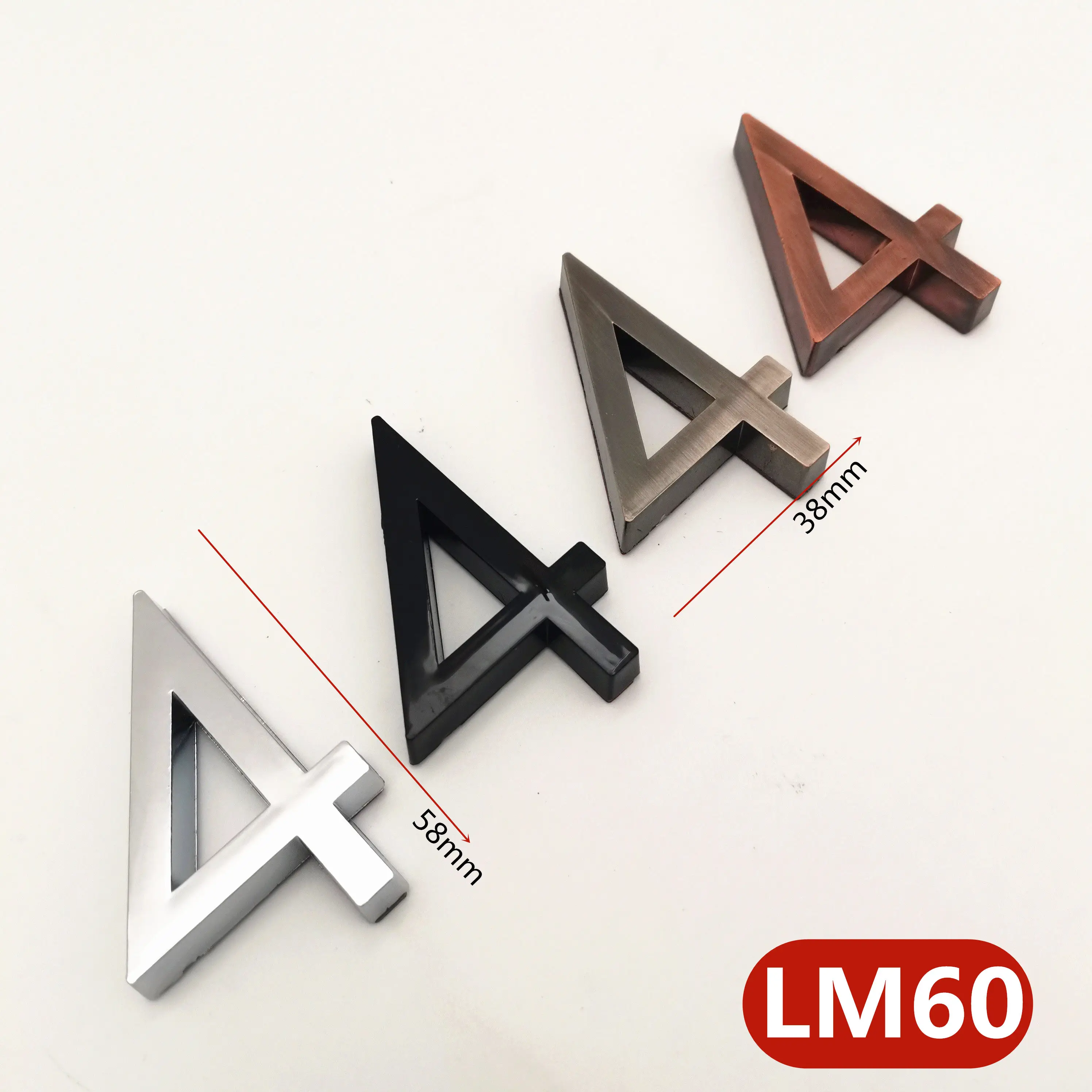 3x Plaque D'adresse Moderne En Fer Forgé Avec Numéros D'adresse