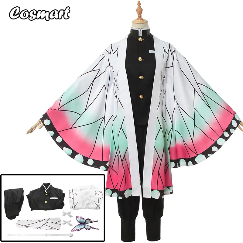 

[Stock] Anime Demon Slayer Kimetsu no Yaiba Kochou Shinobu Cosplay Costume Kimono Uniform Halloween Costumes for Adult freeship