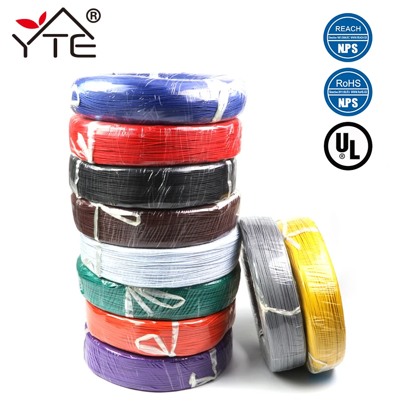 20/50/100 Meters UL1007 24AWG 1.4mm PVC Wires Flexible Silicoone Electronic Tinned Cooper Insulated Cables RoHS UL Certification |