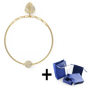 

Original SWA Bracelet with Original Engraving 5528850 REMIX COLLECTION TROPICAL LEAF STRAND Ladies Bracelet Jewelry Gift