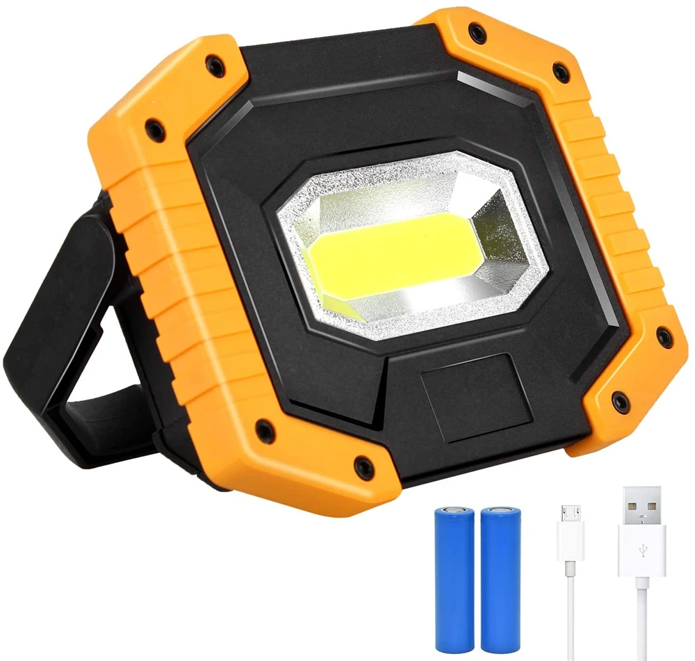 GZLMMY 30W LED Luz de trabajo portátil de emergencia luz de advertencia USB recargable banco de energía para camping sitio de construcción senderismo reparación de coche 