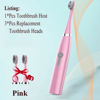

1Pcs Waterproof Electric Ultrasonic Toothbrush Brush Clean Oral Hygiene Electronic Whitening Teeth Brush Bathroom Products