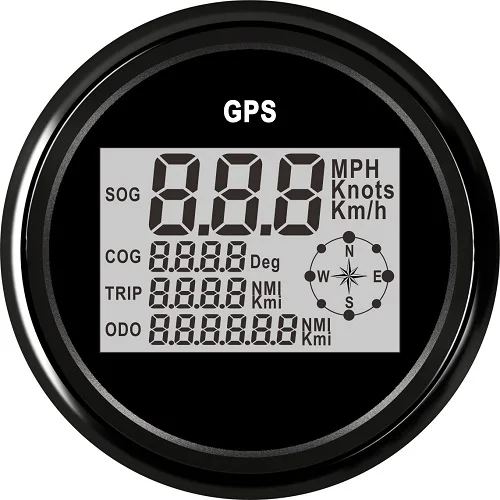 Black 85 мм gps цифровой спидометр 0~ 999 MPH км/ч gps датчик скорости с подсветкой подходит Лодка Авто 9~ 32 В - Цвет: Black