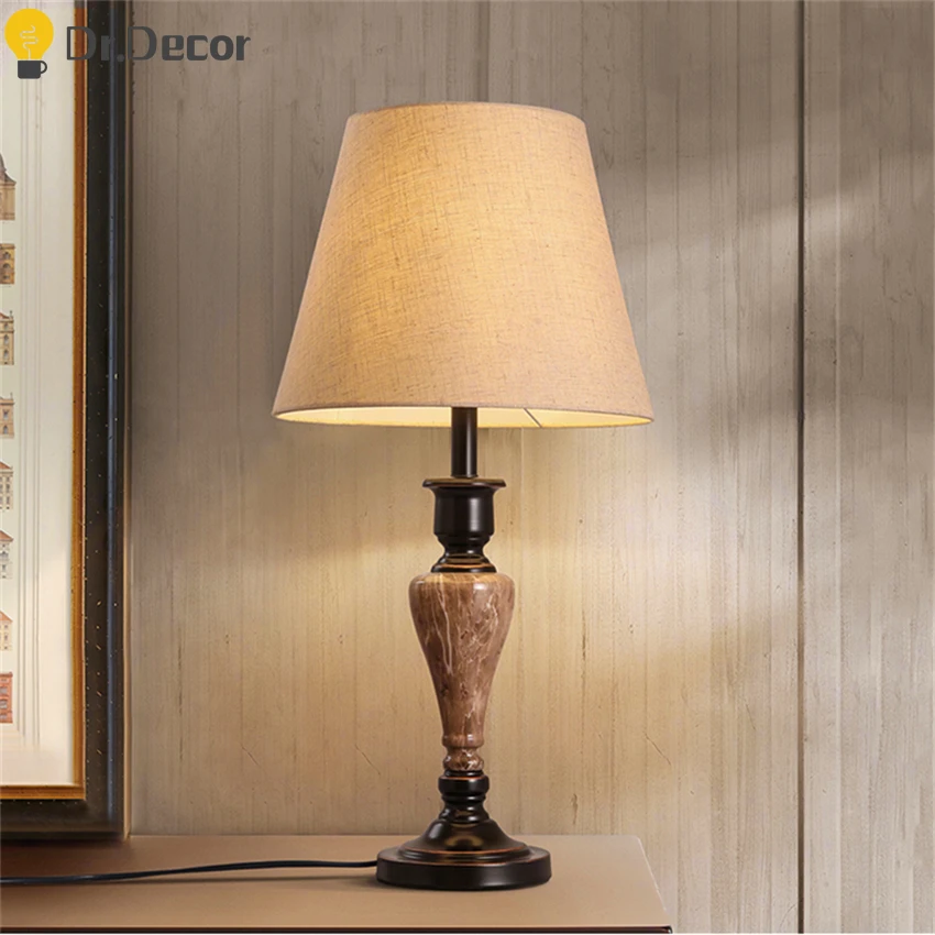 

Chinese Classical Lamp LED Table Lights Resin Bedroom Bedside Lamp Nordic Art Office Reading Table Lamp Living Room Desk Lamps