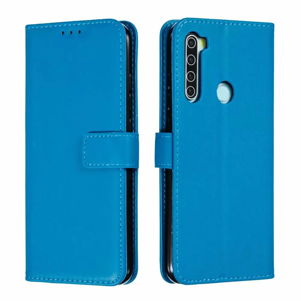 Флип Магнитный кожаный чехол для Xiaomi Redmi 8A 8 7A iPhone 7 6 Plus Note 8 Pro 7 6 5 для Xiaomi 8 9 9SE CC9 A3 бумажник с отделением для карт для телефона с функцией подставки - Цвет: Light Blue