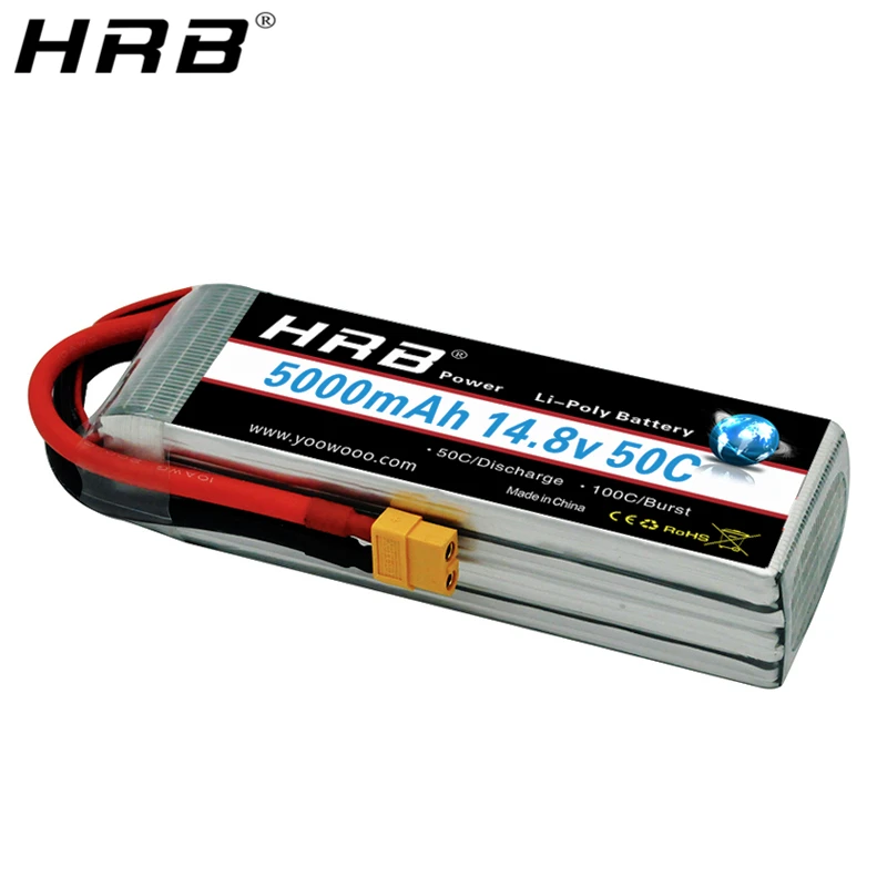 Аккумулятор hrb lipo 4S 14 8 в 5000 мА/ч 50C EC5 XT90 XT60 Deans T S радиоуправляемые детали для VKAR BISON