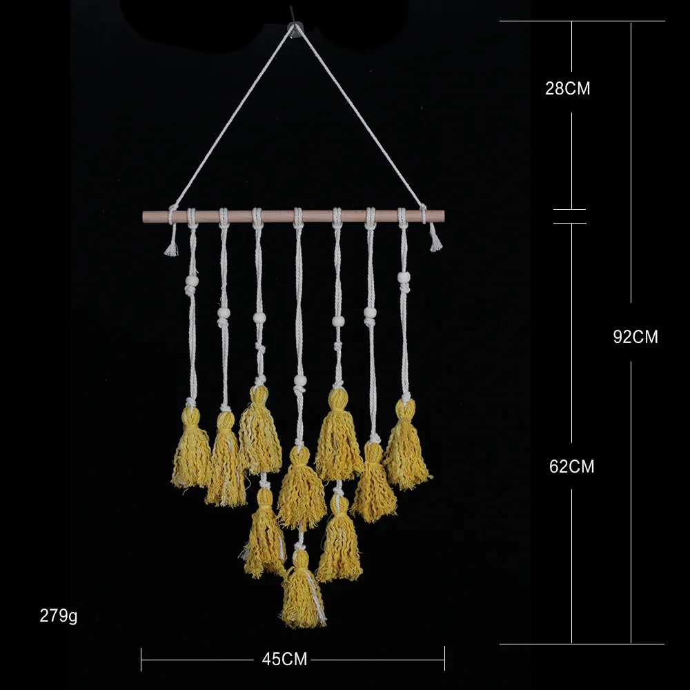 Макраме настенное Искусство ручной работы хлопок настенный гобелен с кружевными тканями богемные подвесные украшения комнаты гобелены домашний декор