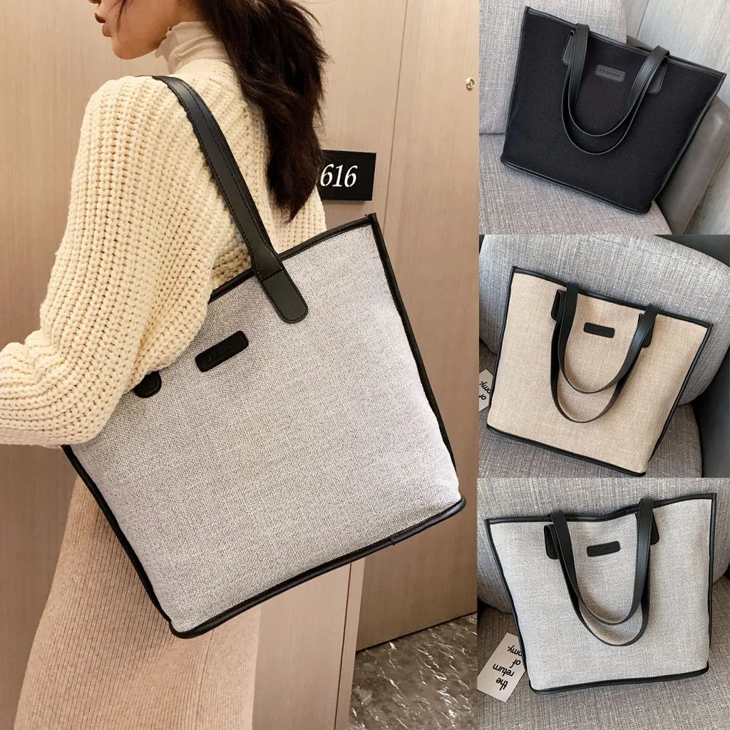 

Fashion Women's Simple Style Contrast Color Woven Handbag Shoulder Bag Beach Bag bags for women 2019 uxury handbags women bag