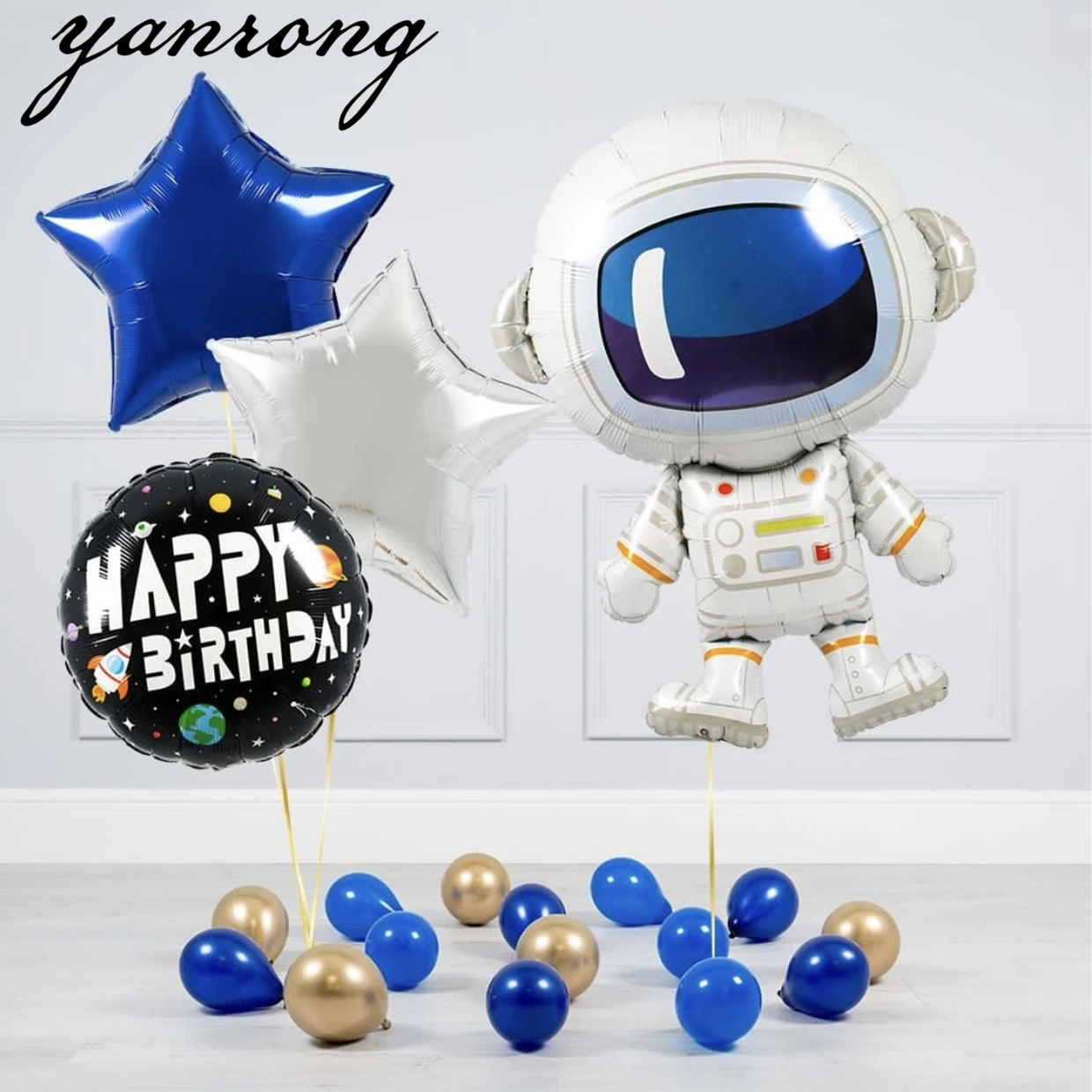 

Big Size Spaceman Gold Sliver Number Balloon Rockets Birthday Wedding Party Decorations Foil Balloons Kid Boy toy Baby Shower