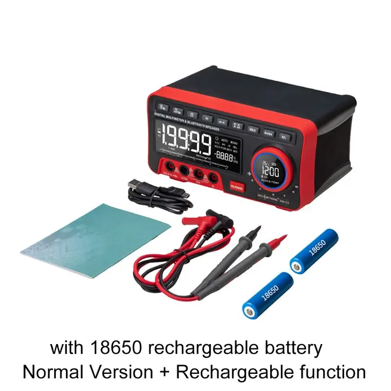 4 AN888S Цифровой мультиметр 19999 отсчетов True-RMS Многофункциональный Будильник Bluetooth динамик термометр высокая точность - Цвет: 4