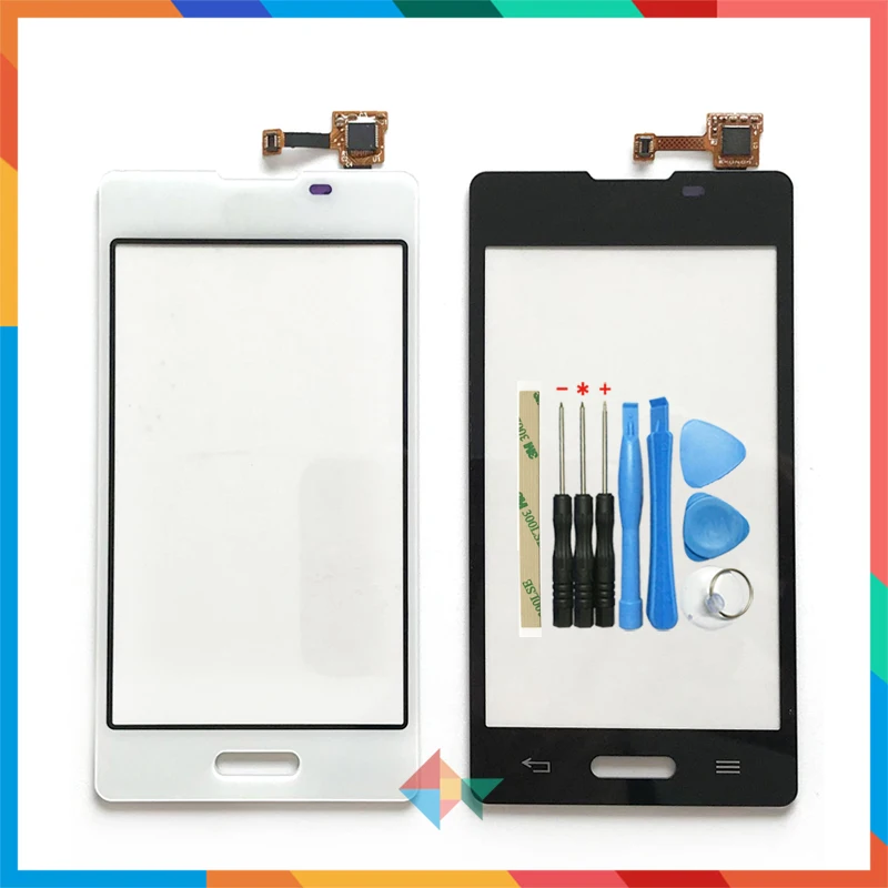 Высокое качество 4," для LG Optimus L5 II E460 E450 Сенсорный экран дигитайзер Переднее стекло объектив сенсорная панель