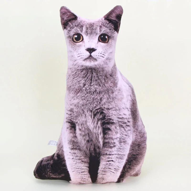 Животные Кот детские игрушки Моделирование кошачьи подушки диванные подушки с принтом в виде персонажей из мультфильма для детей Подарки - Цвет: Зеленый