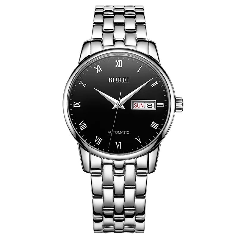 

BUREI 1002 Switzerland watches men luxury brand Time Module NH36 Genuine double calendar automatic mechanical men's watch