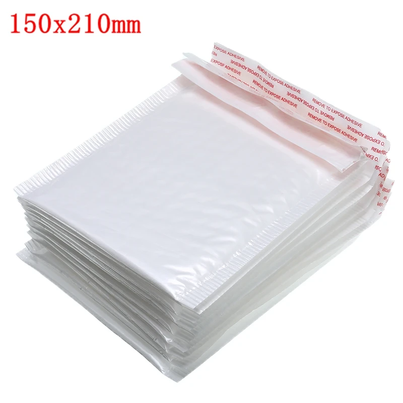 150x210mm 50 шт./лот, белый пенопластовый конверт, сумка, разные характеристики, почтовые отправители, мягкий конверт, пузырьковый почтовый пакет, Лидер продаж - Цвет: 150x210mm