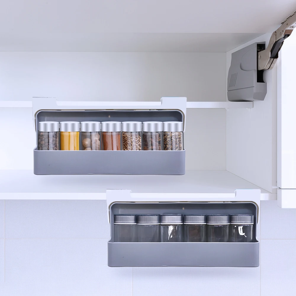 Meuble a epices,Étagère de rangement pour épices, coulissante, pour