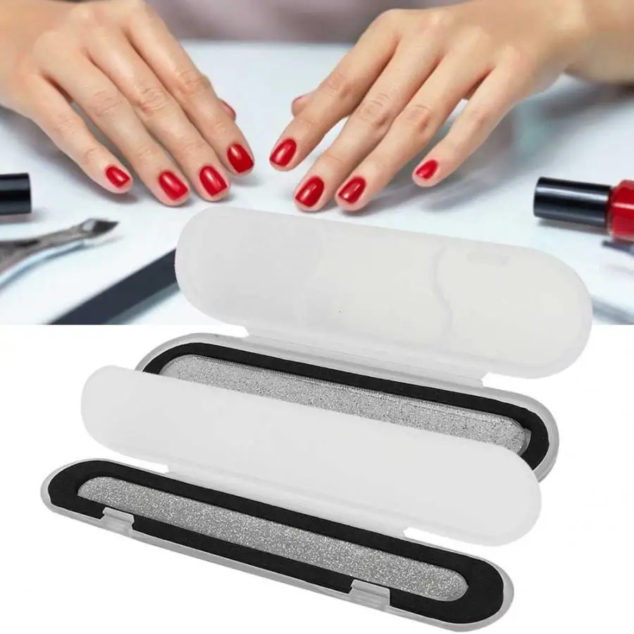 Nail Files 2pcs Professional Nano Glass Nail Buffer Nail File Sanding Buffing Polishing Strip Manicure Tool Nails Accessoires