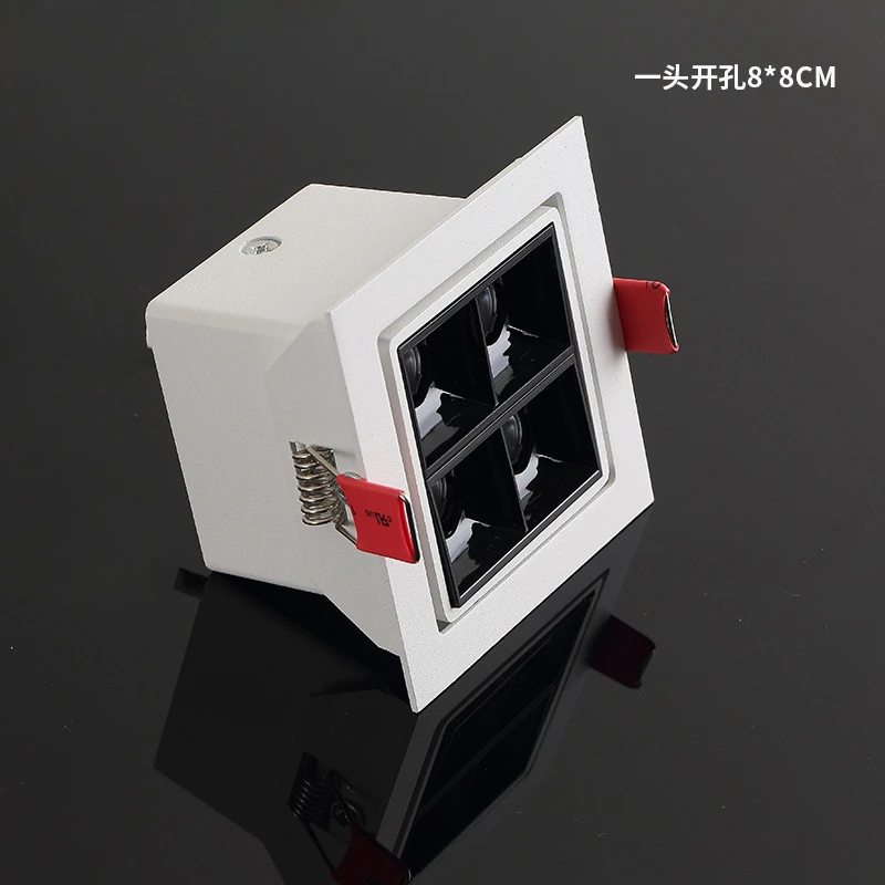 

6PCS 8W 16W 24W NEW Grid Grille Spot Light LED White Black Ceiling Light Downlight Adjustable Angle AC110V 220V