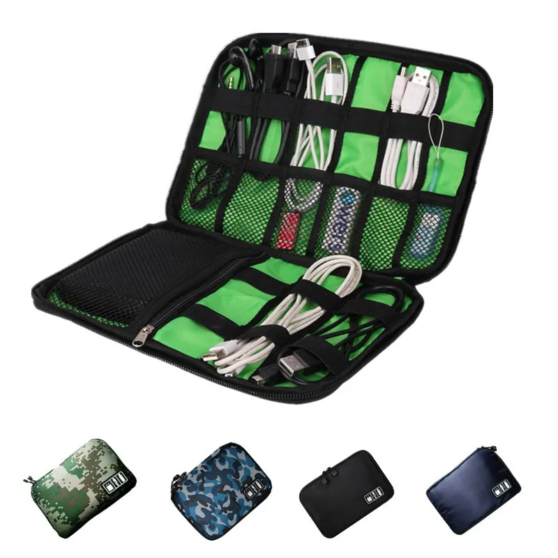 

Vacclo Polyester Digital Accessories Storage Bags USB Cable Earphone Charger Neaten Handbags Waterproof Travel Organizer Pouch