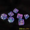 Bescon New Moonstone Dice Orchid, Polyhedral Dice Set of 7 3