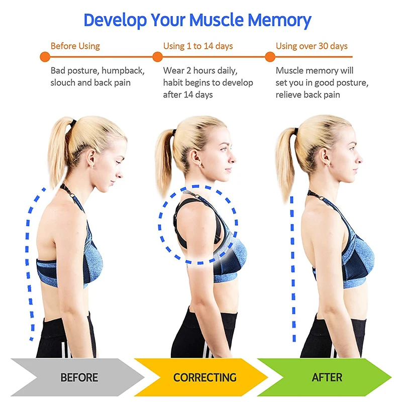 Posture Corrector Smart Posture Corrector Invisible Correction Belt Angle Reminder Corretor Postural Hunchback Back Correct For Adult & Child