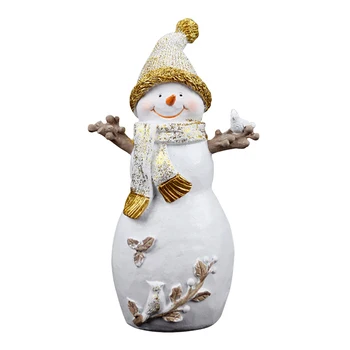 

Portable Fairy Home Desktop Decor Holiday Figurines Snowman Ornament New Year Resin Craft Party Favors Smile Doll For Christmas