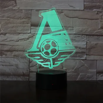 

Russia FC Lokomotiv Moscow Football Club 3D LED Night Light for Office Home Room Decoration Child Boys Nightlight Table Lamp