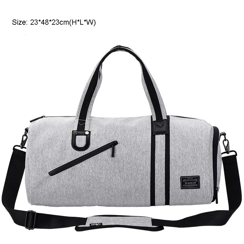 Multifunction Men Travel Bags Male Bag Portable Travel Duffle Bags for Man Large Capacity Shoulder Handbag Back Pack for Suit - Цвет: Серый