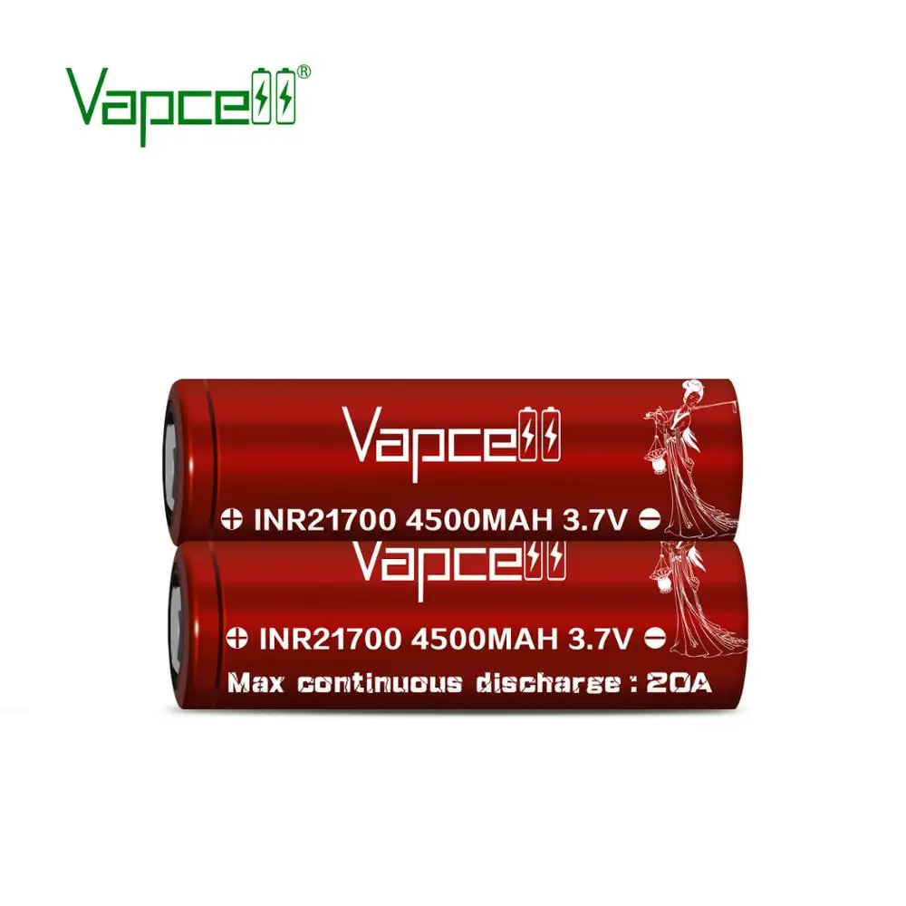 Бесплатная доставка официальный оригинальный Vapcell 21700 4500 мАч 20 А красный