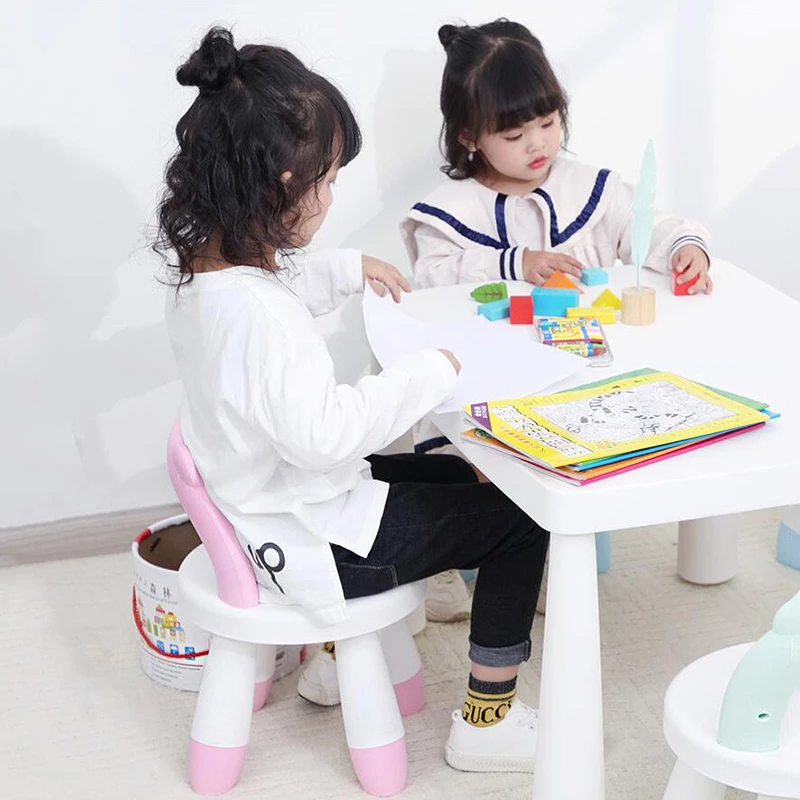 New Baby Home Chair Children Stool Plastic Thickened Footboard Indoor Toy Sofa Seat Pet Kindergarten Non-slip Kid Furniture