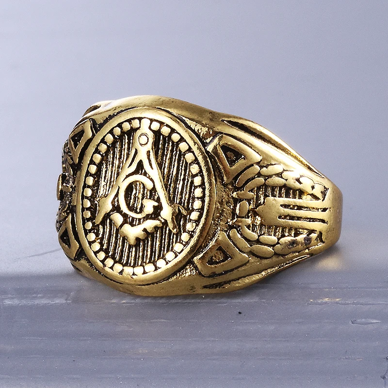 Vintage Charm Masonic Rings For Men Women, finger ring