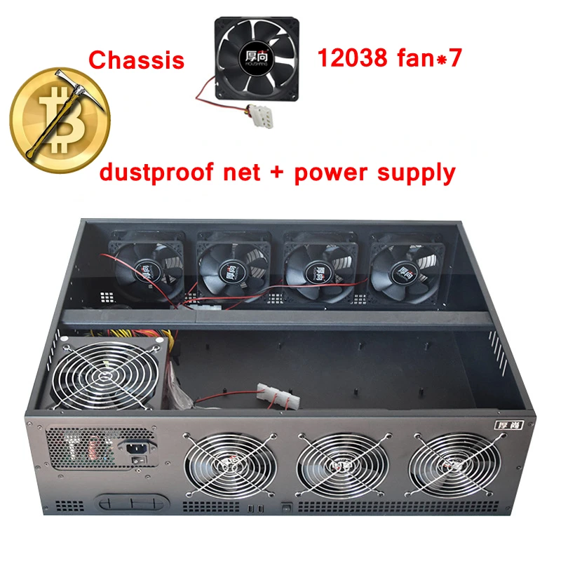 Чехол для компьютера USB Miner Frame Mining Rig ПК серверная стойка шасси эфириум Майнер B250