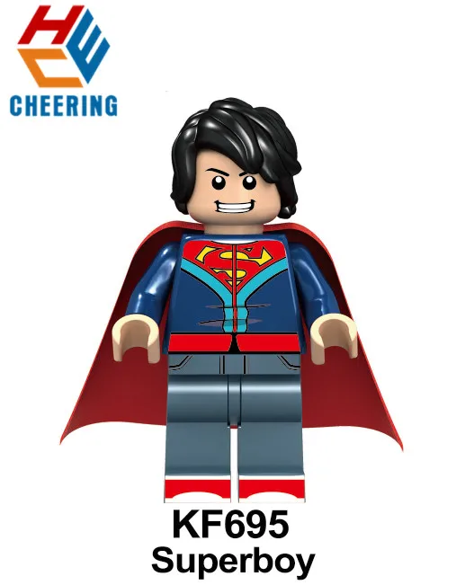KF695 Without Box Одиночная супер героев строительные блоки Superboy Atom Smasher Matamorpho Экшн фигурки развивающий конструктор игрушки для детей KF695 - Цвет: KF695 Without Box