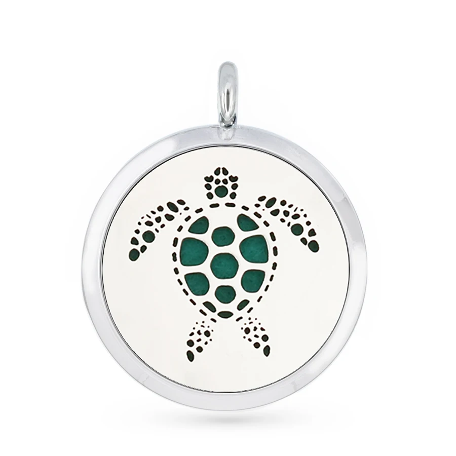 Flower Life 30mm Magnetic Perfume Locket Aromatherapy Locket Essential Oil Diffuser Locket Pendant fit Necklace 5pads 6