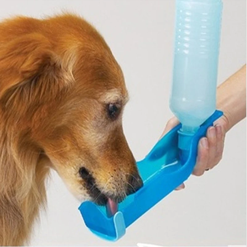 Botellas de agua portátiles para perros y mascotas, diseño plegable, tazón de viaje, dispensador de alimentación, 250ML, 1 ud.