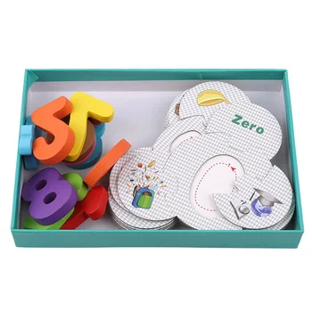 

Hot Sale Kid Early Education Learning Wooden Toys For Children Number Letter Cards Matching Puzzle Parent-child Fun Game Gift