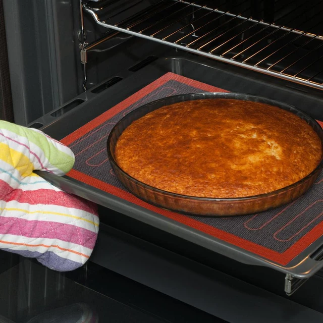 Tapis de Cuisson Perforé en Silicone Antiadhésif, Revêtement de Plaque de  Four pour Cookies, Pain, Macaron