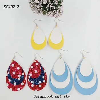

earring-SC407 Scrapbook cut sky & steel wooden dies Compatible with most machines