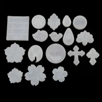 

17Pcs Flower Cross Round Teadrop Bird Jewelry Pendant Mold Jewelry Making Tools