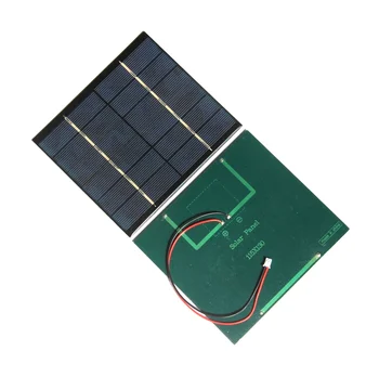 

BUHESHUI 2.5W 6V Solar Panel Charger For 3.7V Battery Polycrystalline solar Cell With PH2.0 cable 24AWG 115*130MM 5pcs