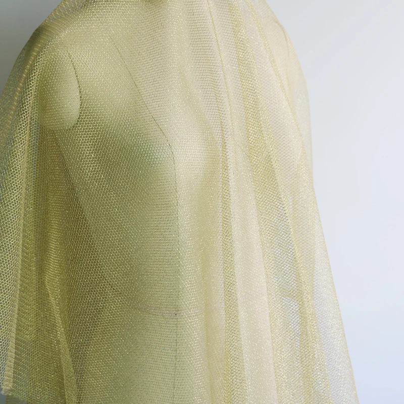 100 см* 150 см шестиугольная сетка свадебное украшение из ткани вуали материала органза золотой серебряный металлический пряжи газовое платье из текстиля